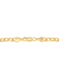 IBB 9ct yellow gold diamond cut curb bracelet 20cm (British brand)