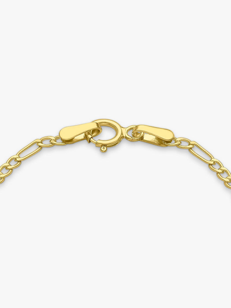 IBB children's 9ct yellow gold Figaro ID bracelet 26.5-33cm (British brand)