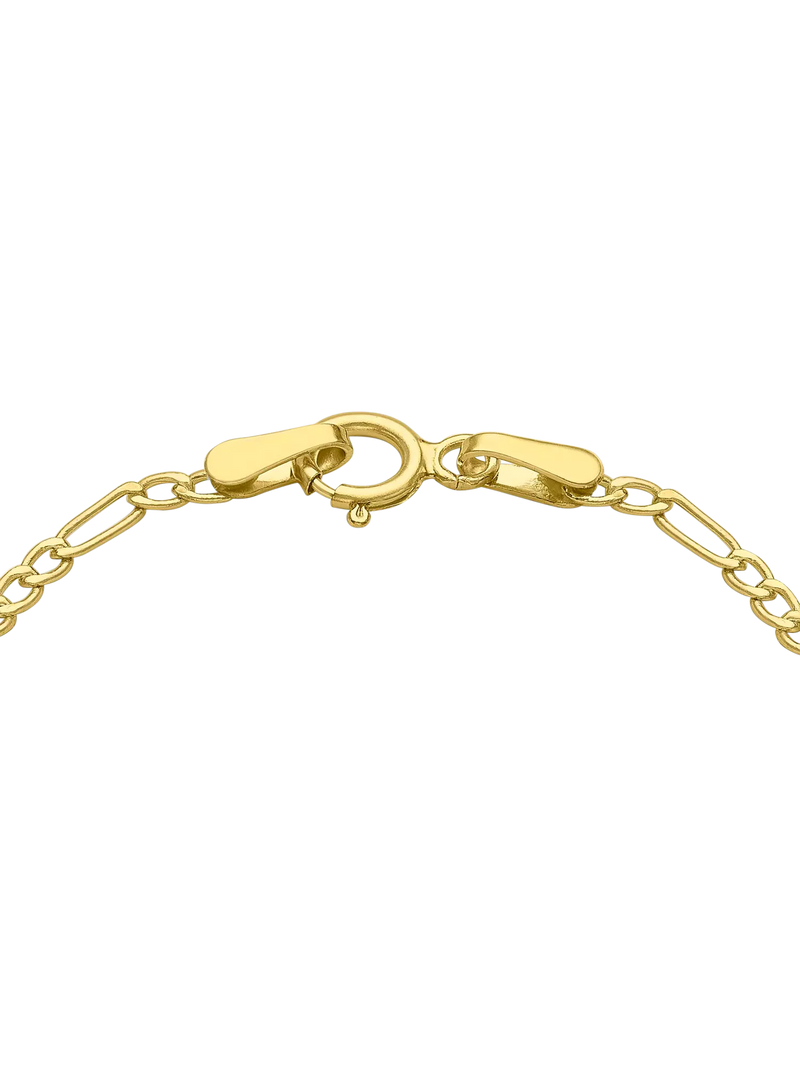 IBB children's 9ct yellow gold Figaro ID bracelet 26.5-33cm (British brand)