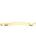 IBB 9ct yellow gold flat curb ID bracelet, imported from the UK