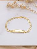IBB 9ct yellow gold flat curb ID bracelet, imported from the UK