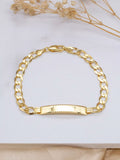 IBB 9ct gold flat diamond cut curb ID bracelet - British product