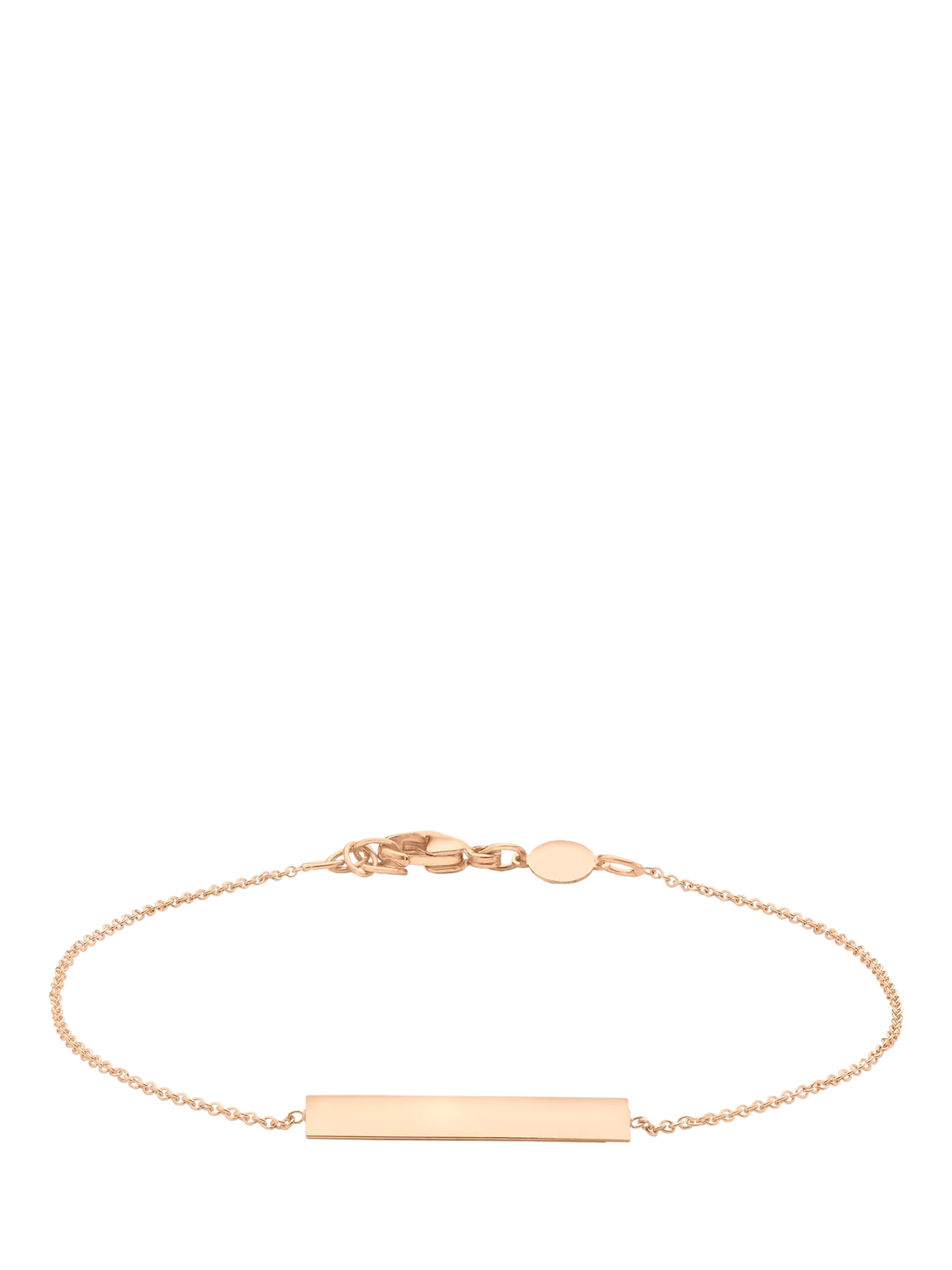 IBB 9ct rose gold horizontal bar bracelet (British brand)