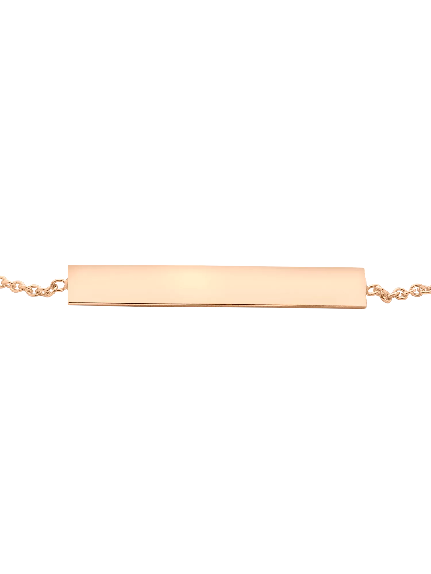 IBB 9ct rose gold horizontal bar bracelet (British brand)