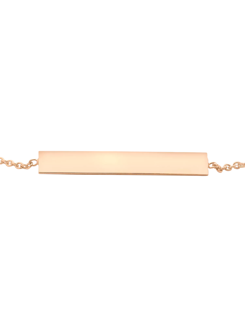 IBB 9ct rose gold horizontal bar bracelet (British brand)