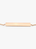 IBB 9ct rose gold horizontal bar bracelet (British brand)