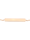 IBB 9ct rose gold horizontal bar bracelet (British brand)