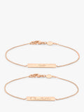 IBB 9ct rose gold horizontal bar bracelet (British brand)