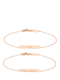 IBB 9ct rose gold horizontal bar bracelet (British brand)