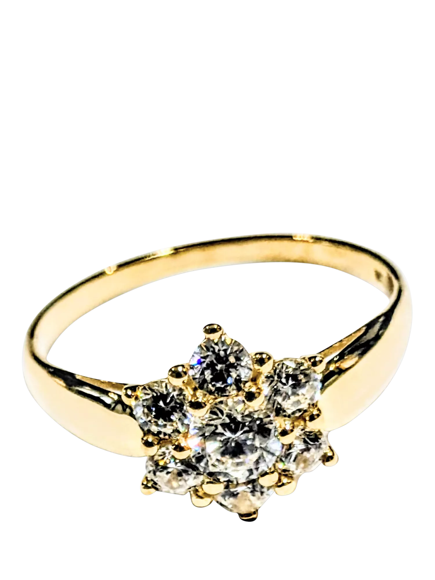 L&T Heirlooms gold CZ ring UK S, imported from the UK