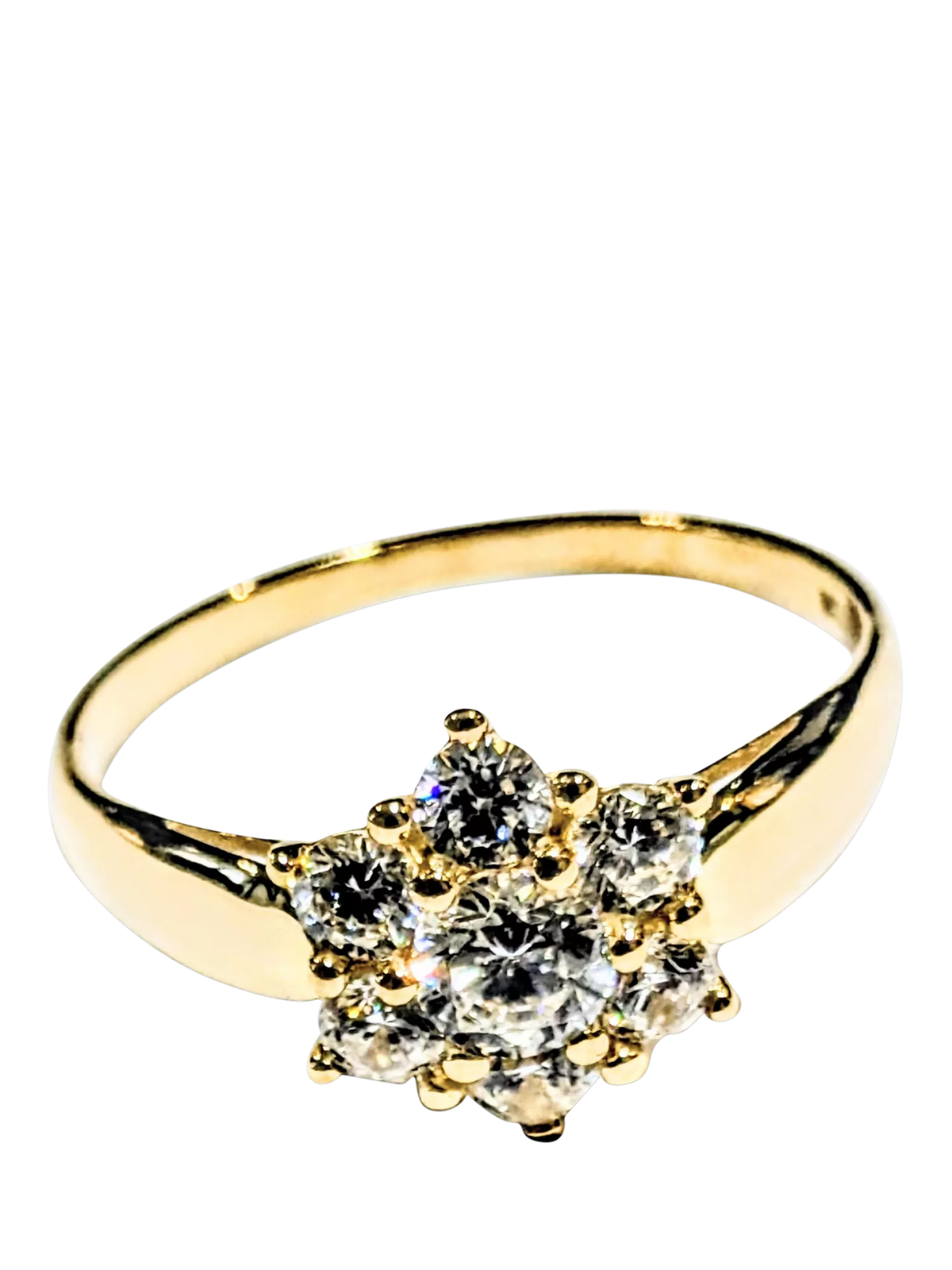 L&T Heirlooms gold CZ ring UK S, imported from the UK