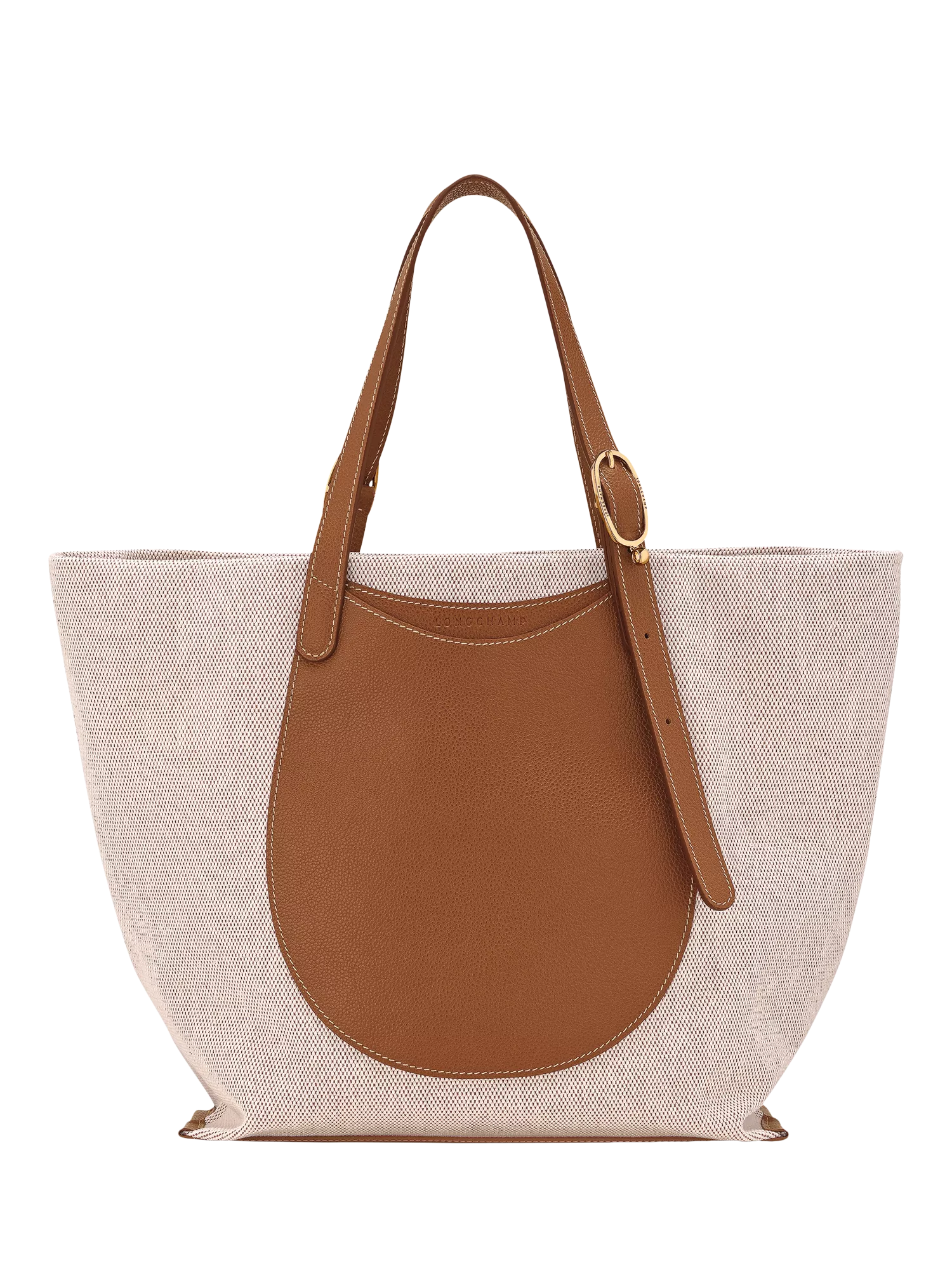 Longchamp Complice XL canvas tote bag in caramel, imported from the UK
