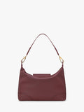 Longchamp Le Pliage Xtra burgundy leather shoulder bag, imported from the UK