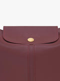 Longchamp Le Pliage Xtra burgundy leather shoulder bag, imported from the UK