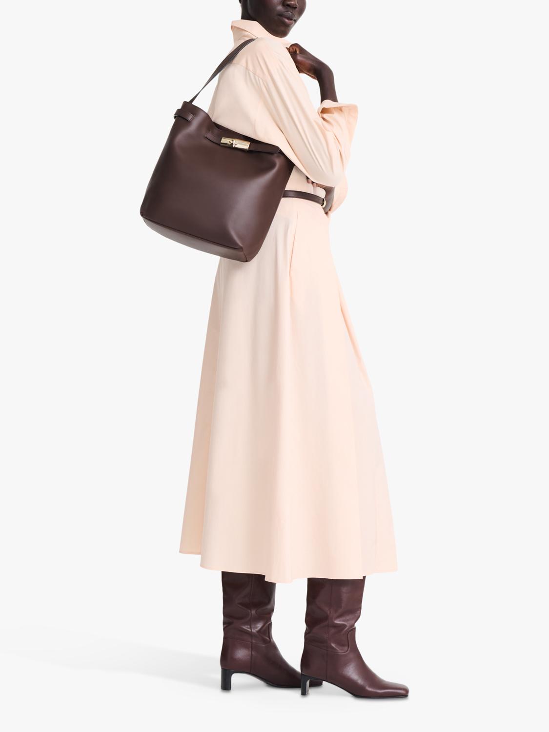 Longchamp Le Smart L shoulder bag in calfskin leather, UK version