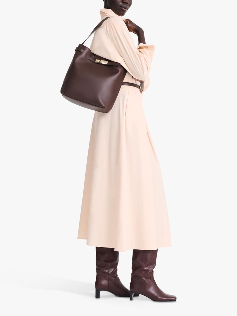 Longchamp Le Smart L shoulder bag in calfskin leather, UK version