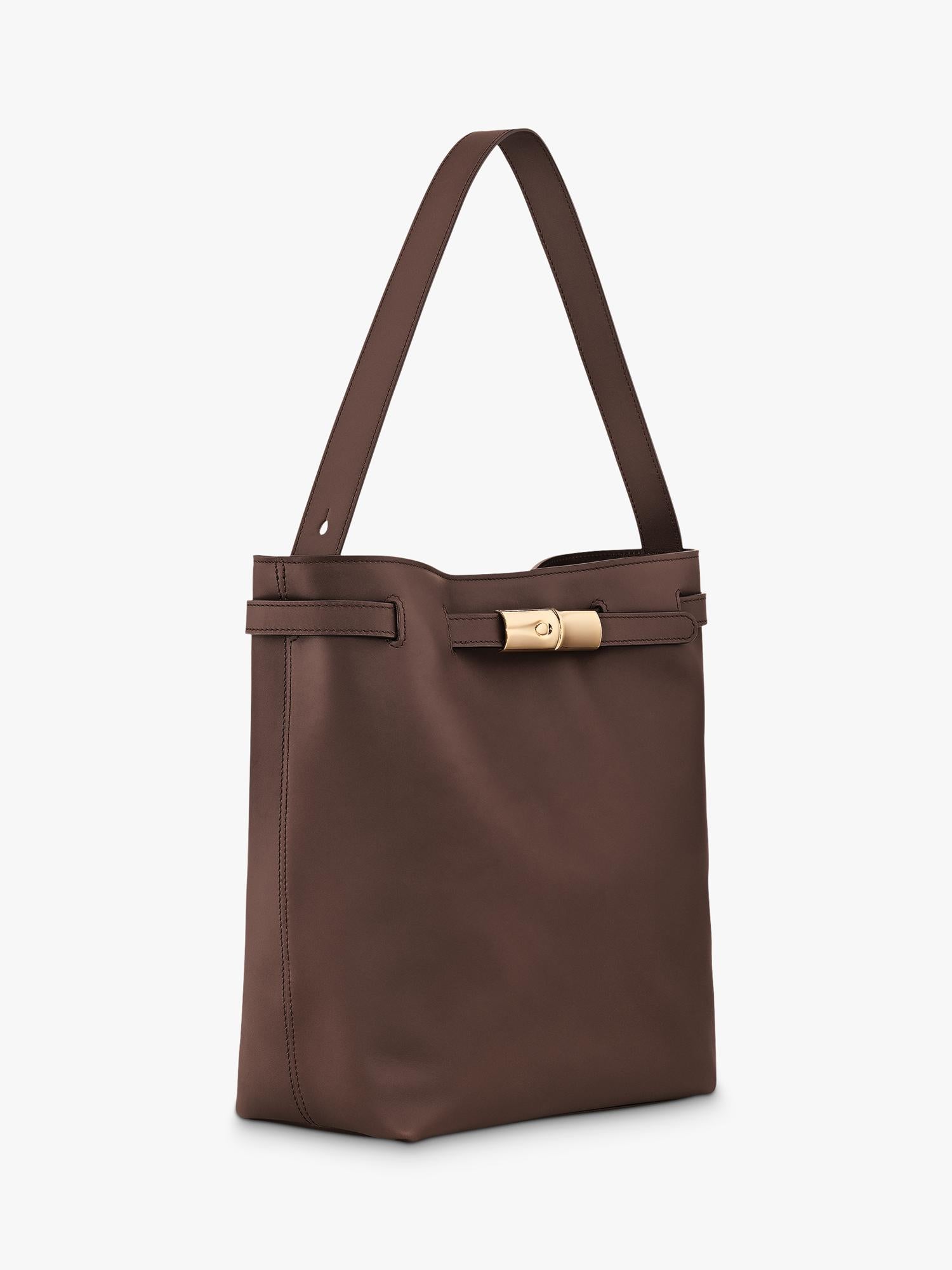 Longchamp Le Smart L shoulder bag in calfskin leather, UK version