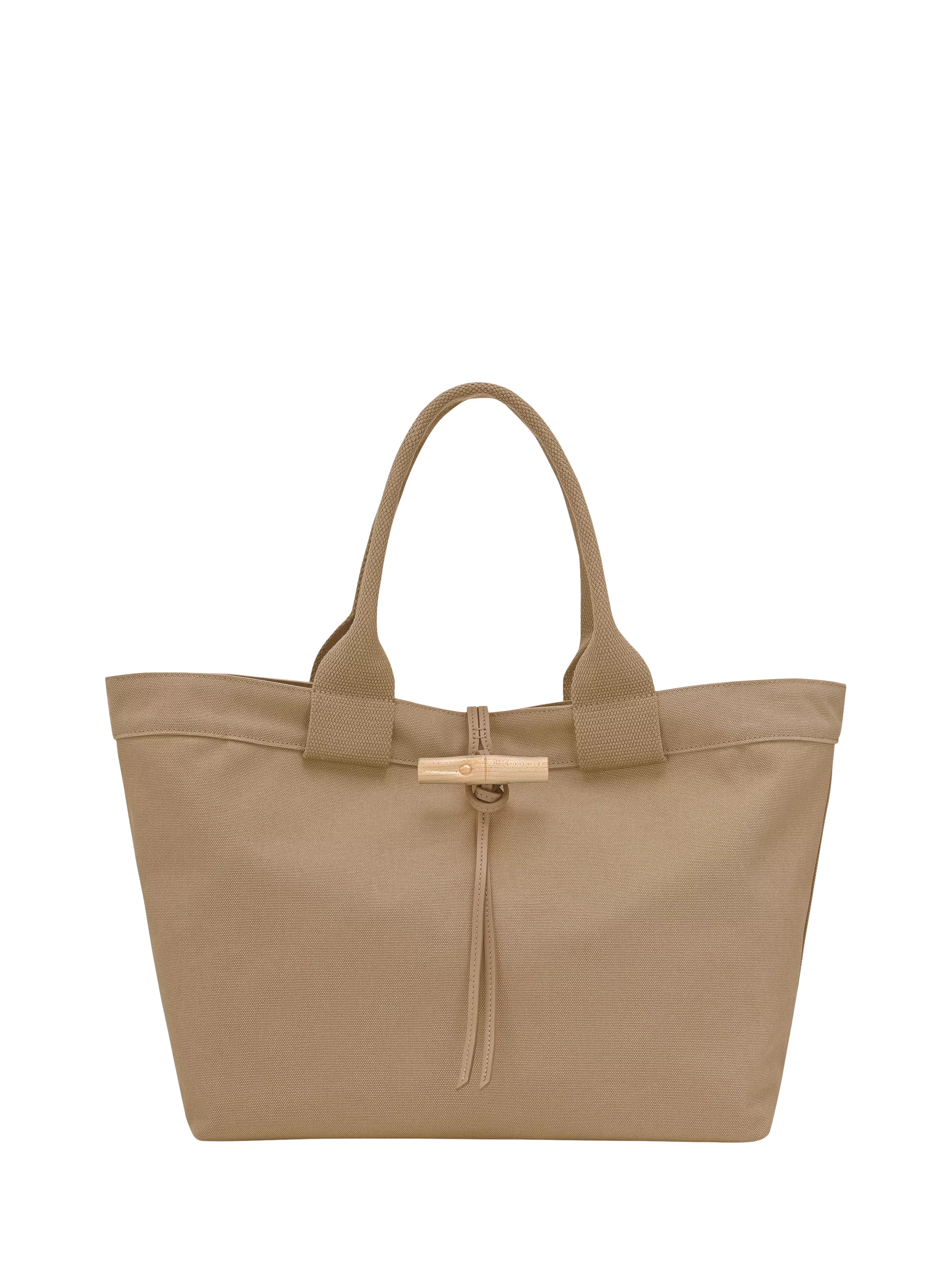 Longchamp Le Roseau Large Canvas Tote Bag