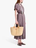 Longchamp Le Roseau large woven raffia tote bag vegetal (British brand)