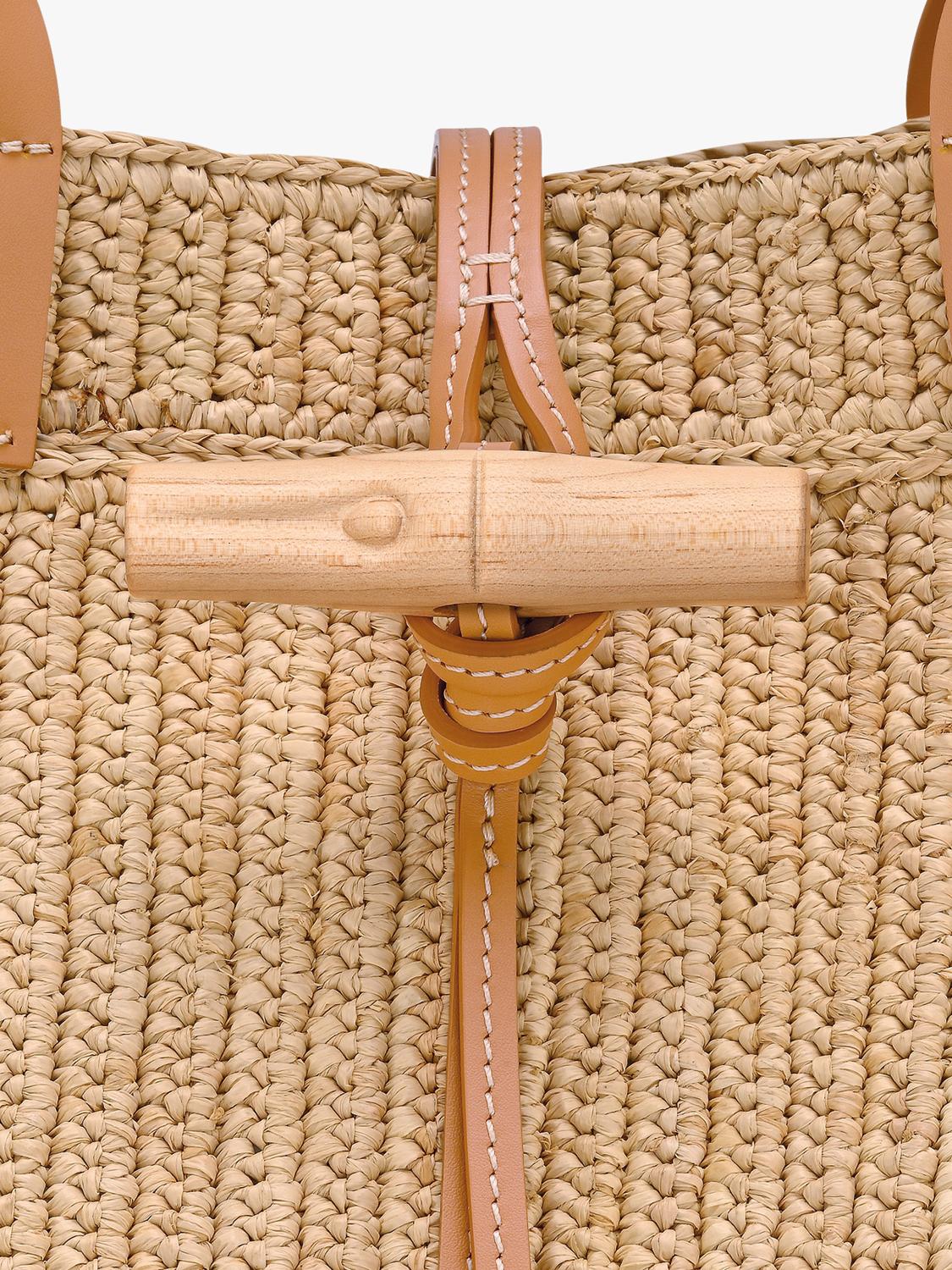 Longchamp Le Roseau large woven raffia tote bag vegetal (British brand)