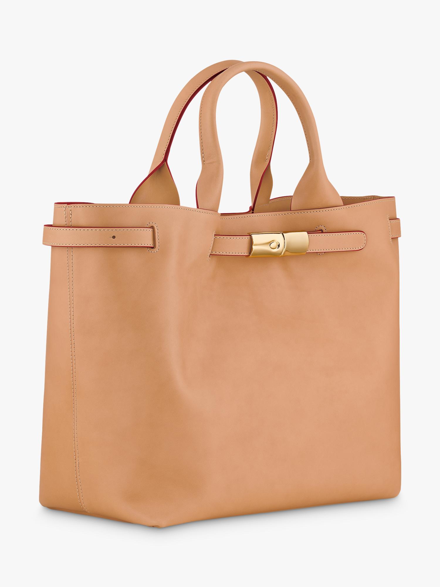 Longchamp Le Smart L tote in calfskin leather, imported from the UK