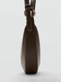 Mango Ness oval shoulder bag with zip fastening (British brand)