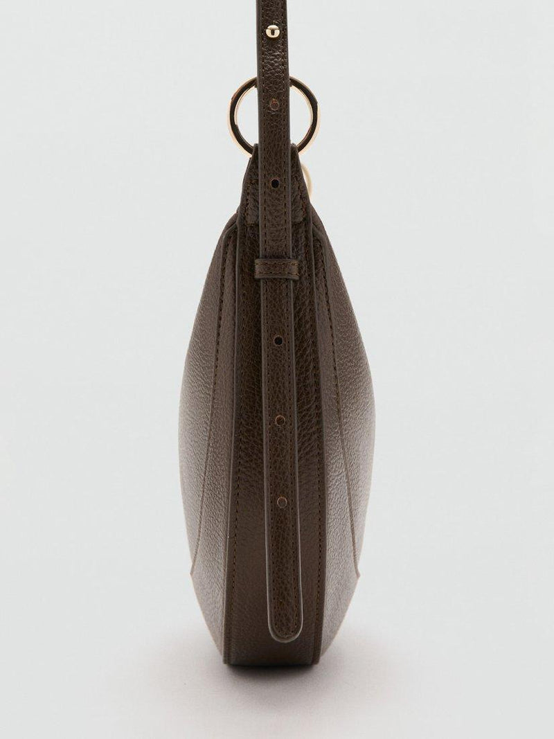 Mango Ness oval shoulder bag with zip fastening (British brand)