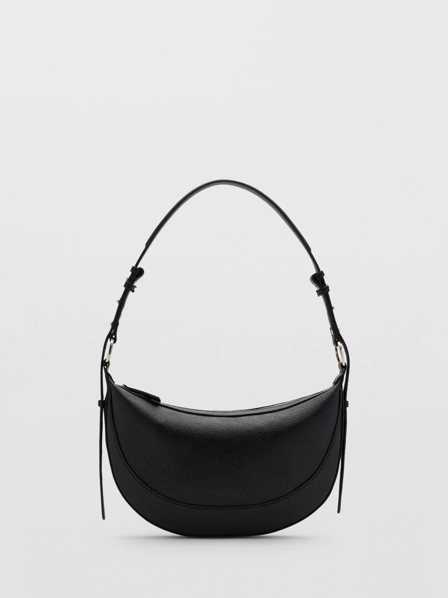 Mango Ness oval shoulder bag with zip fastening (British brand)