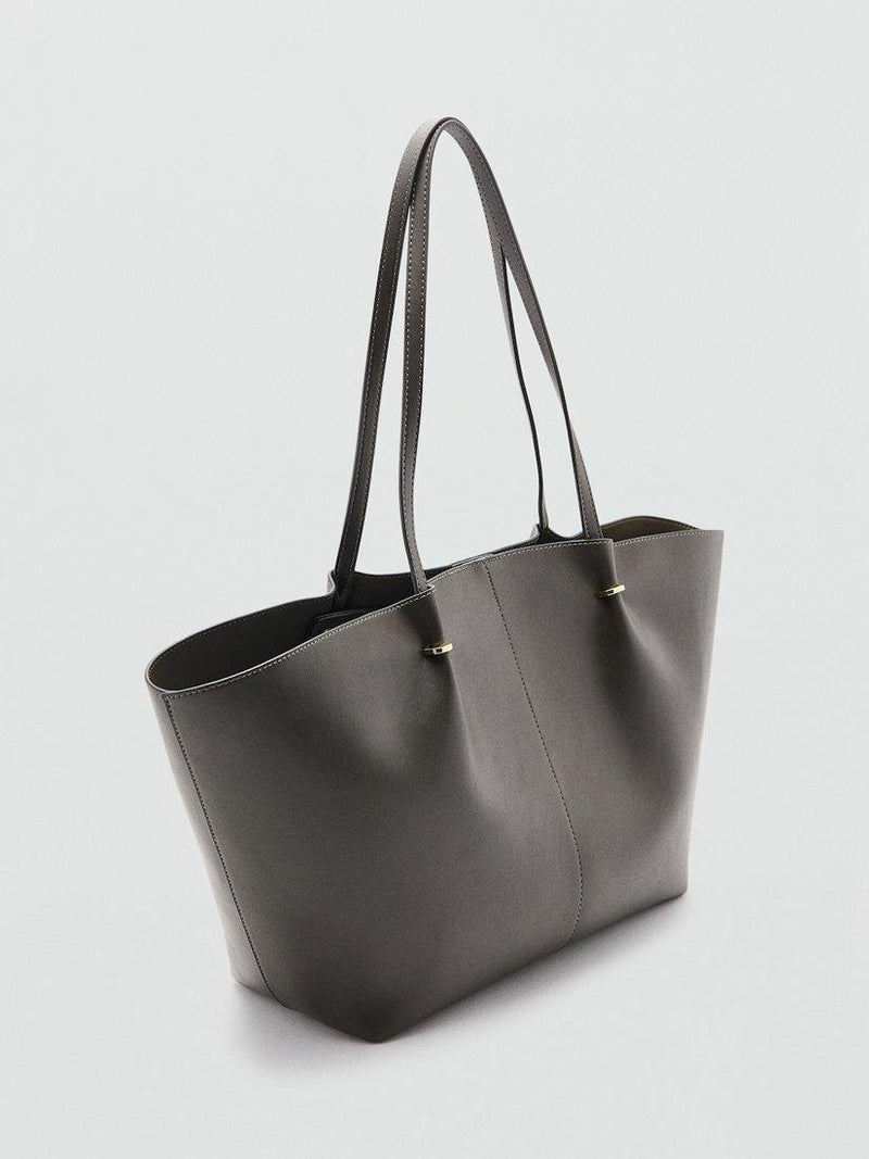 Mango Tere shopper bag with interior zip pocket, imported from the UK