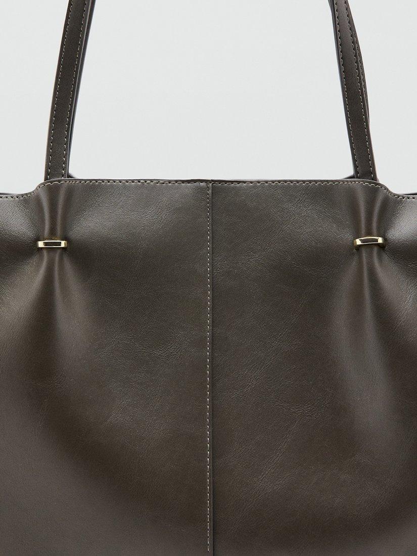 Mango Tere shopper bag with interior zip pocket, imported from the UK