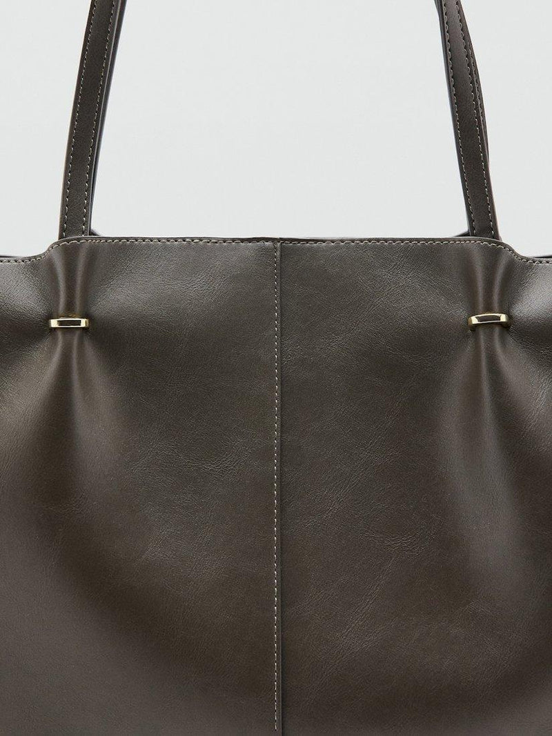 Mango Tere shopper bag with interior zip pocket, imported from the UK