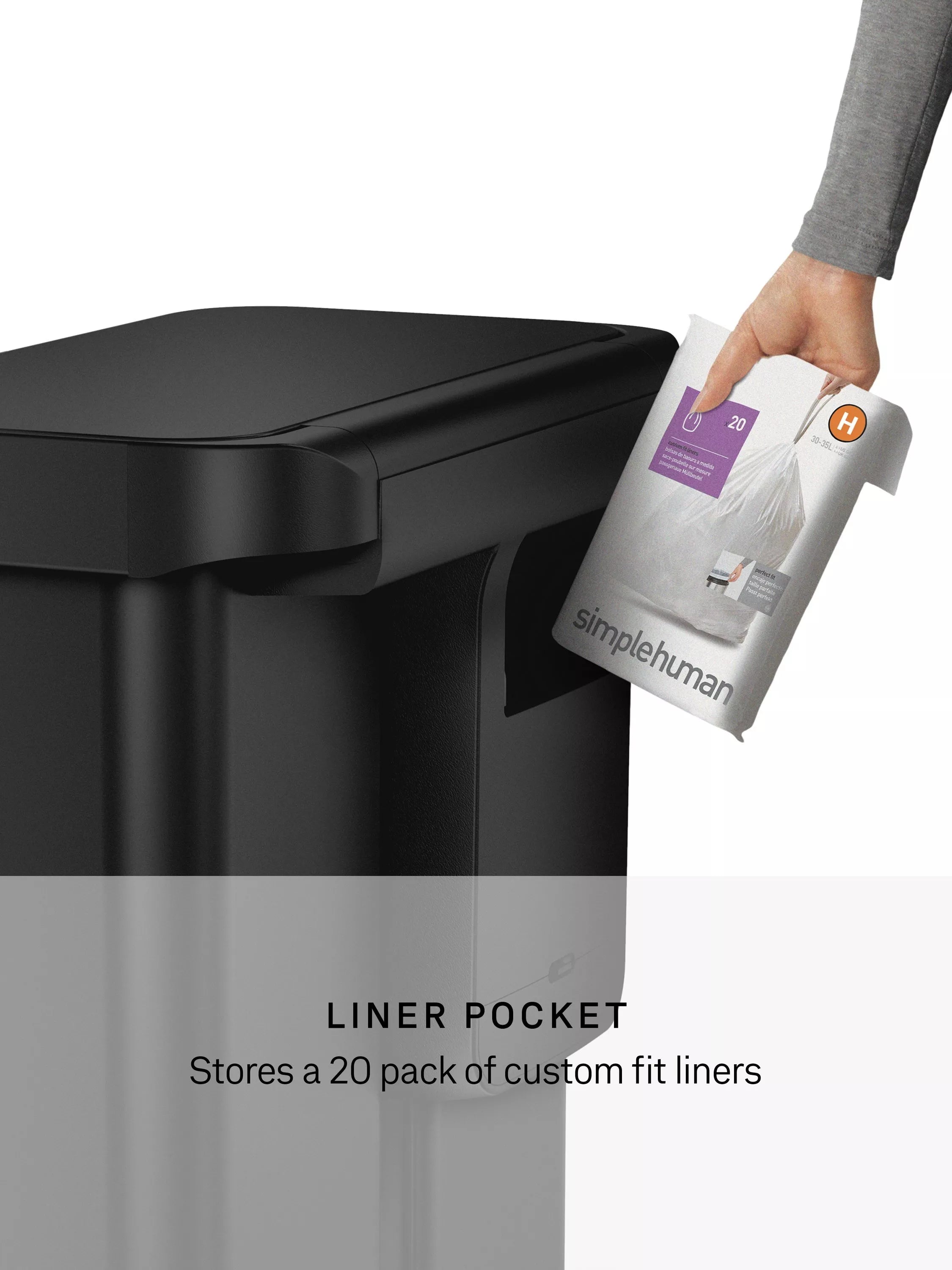 Simplehuman sensor bin voice and motion 58L black, imported from the UK