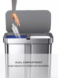 Simplehuman 58L stainless steel sensor bin, UK version