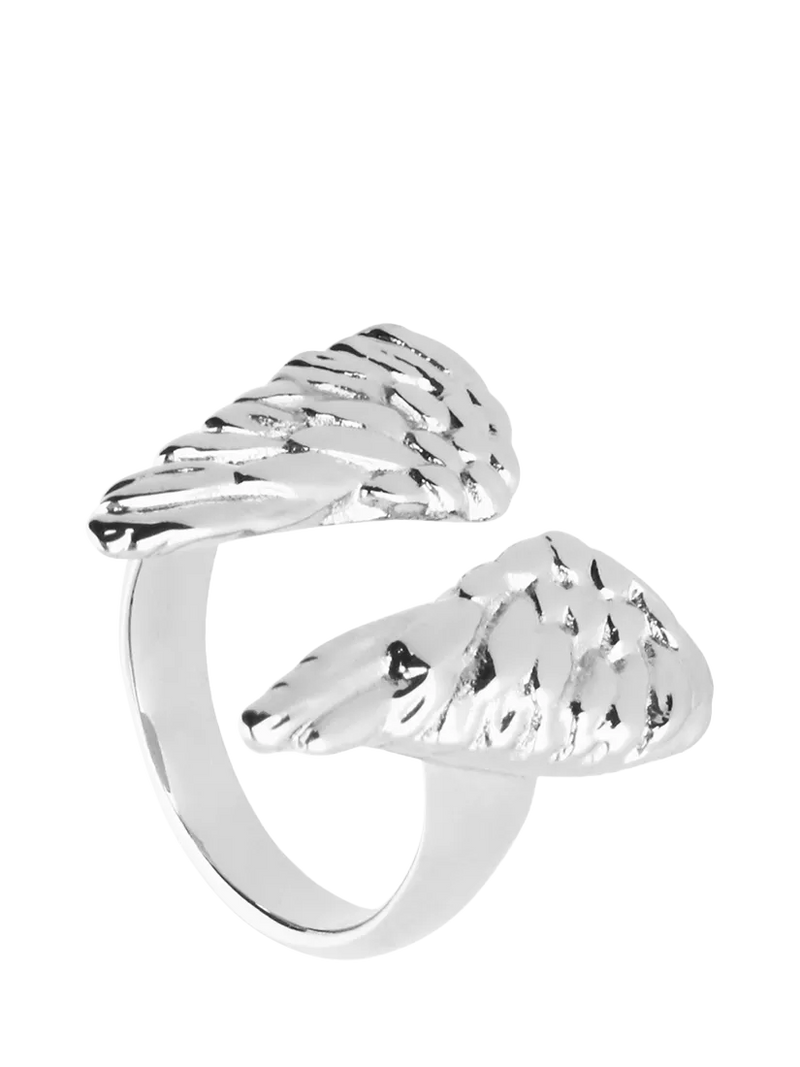 UNOde50 silver wing ring (British brand)