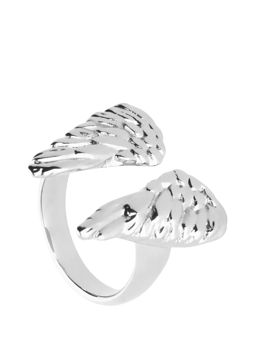 UNOde50 silver wing ring (British brand)