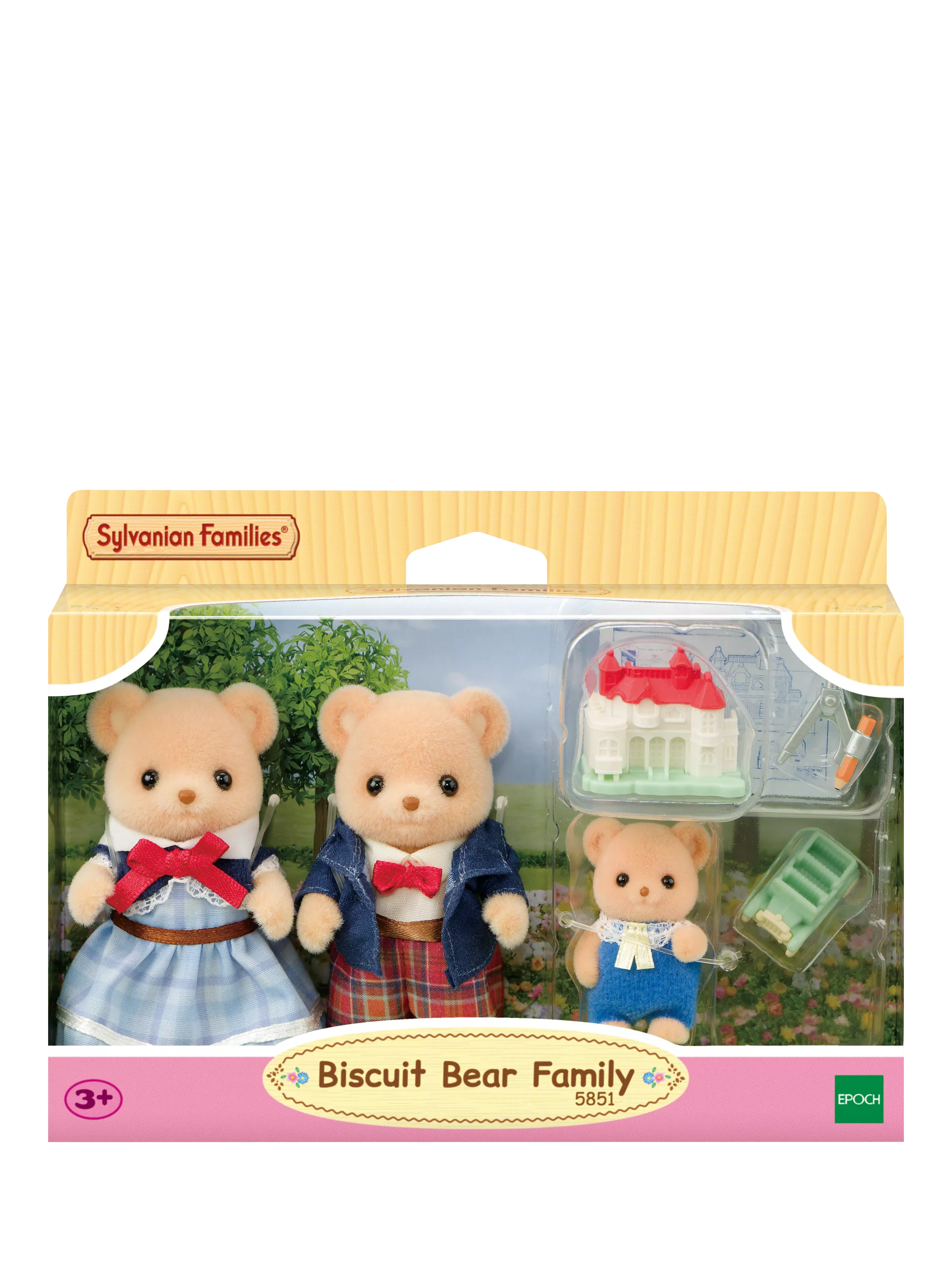Sylvanian Families Biscuit Bear family toy set - British product