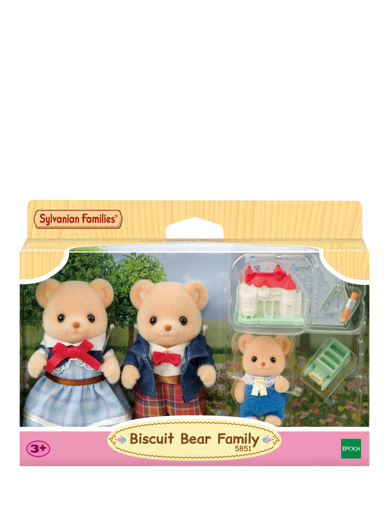 Sylvanian Families Biscuit Bear family toy set - British product