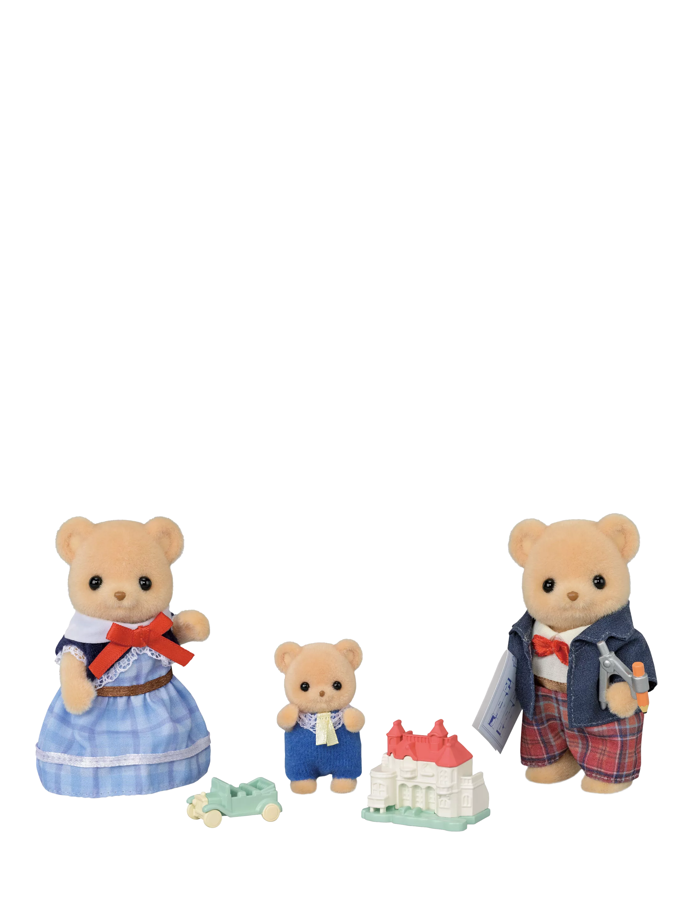 Sylvanian Families Biscuit Bear family toy set - British product
