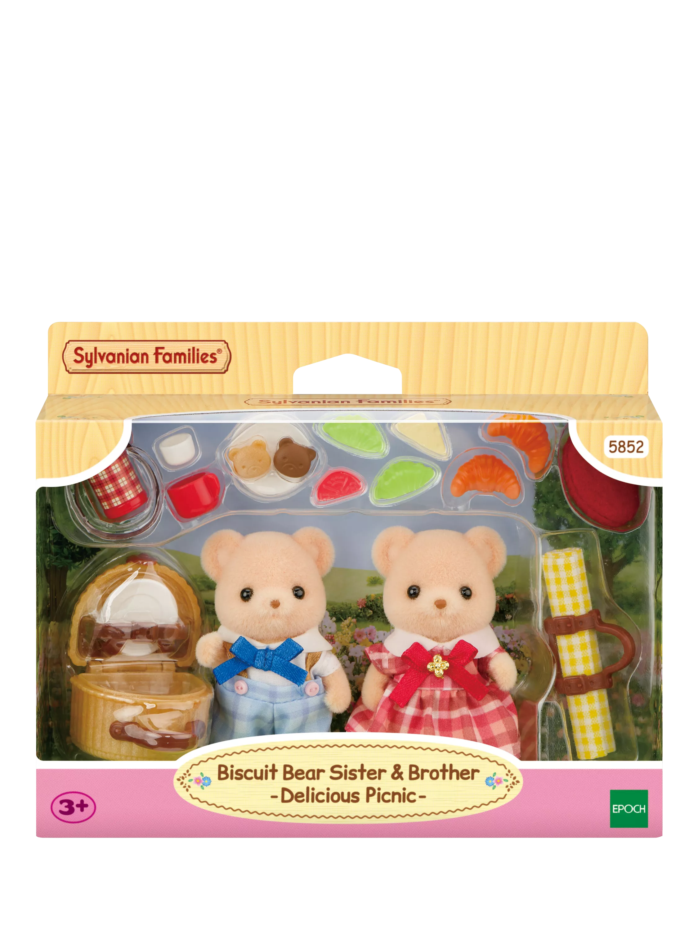 Sylvanian Families Biscuit Bear picnic set with accessories - British product