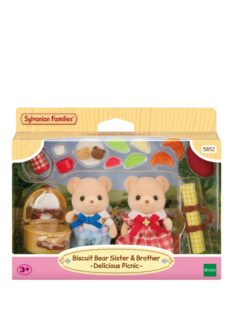 Sylvanian Families Biscuit Bear picnic set with accessories - British product