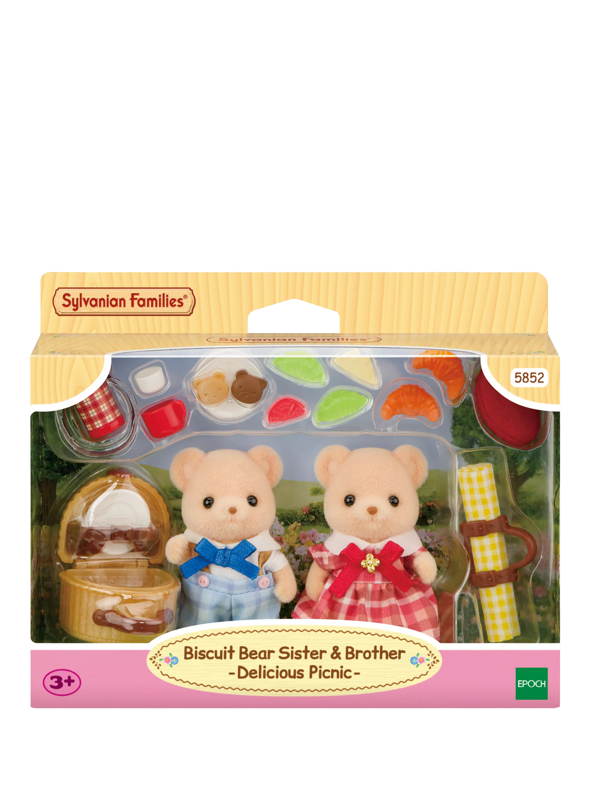 Sylvanian Families Biscuit Bear picnic set with accessories - British product