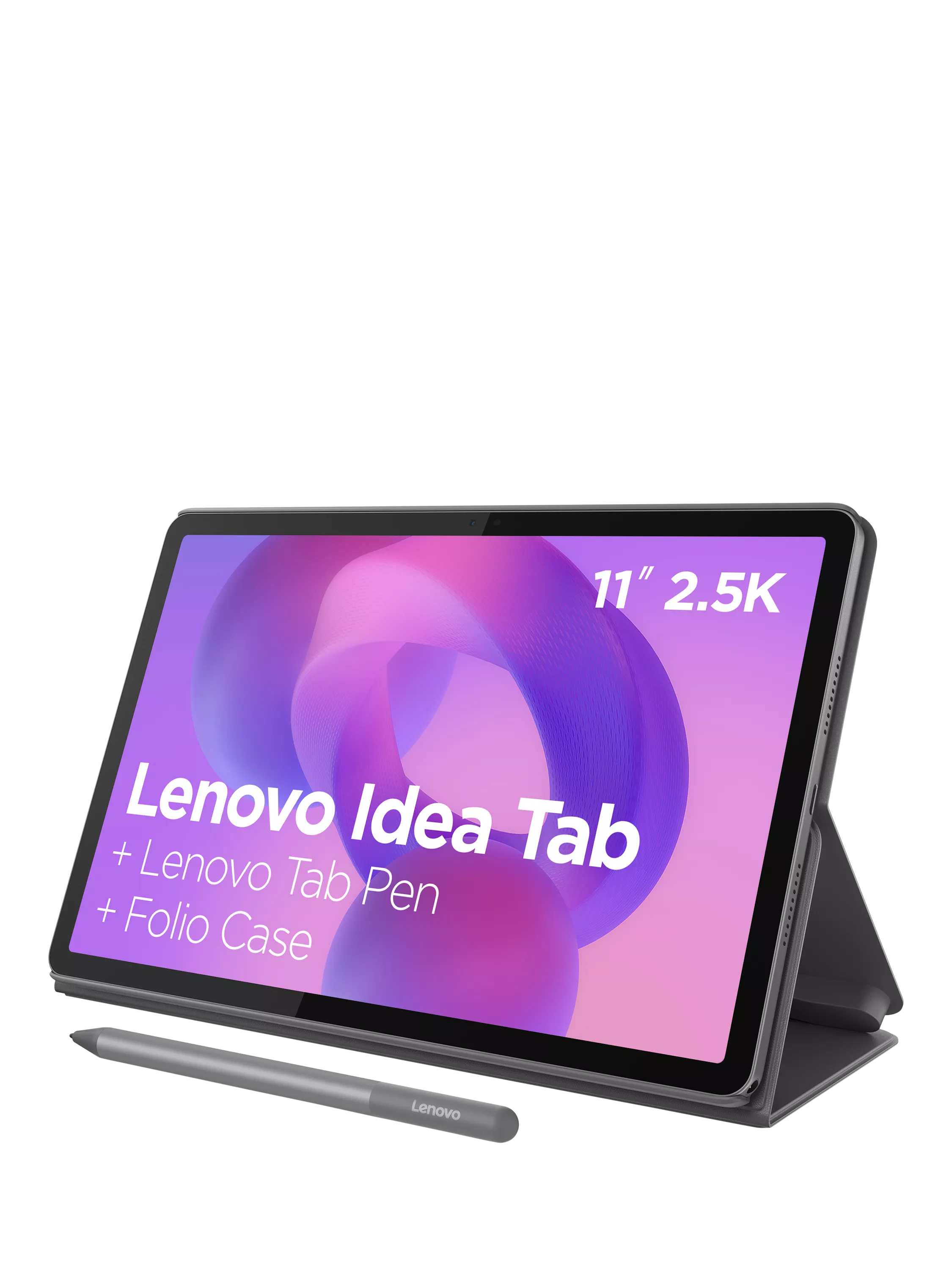 Lenovo IdeaTab Tablet, Android, 8GB RAM, 256GB, 11” 2.5K, with Folio Case & Tab Pen, Grey