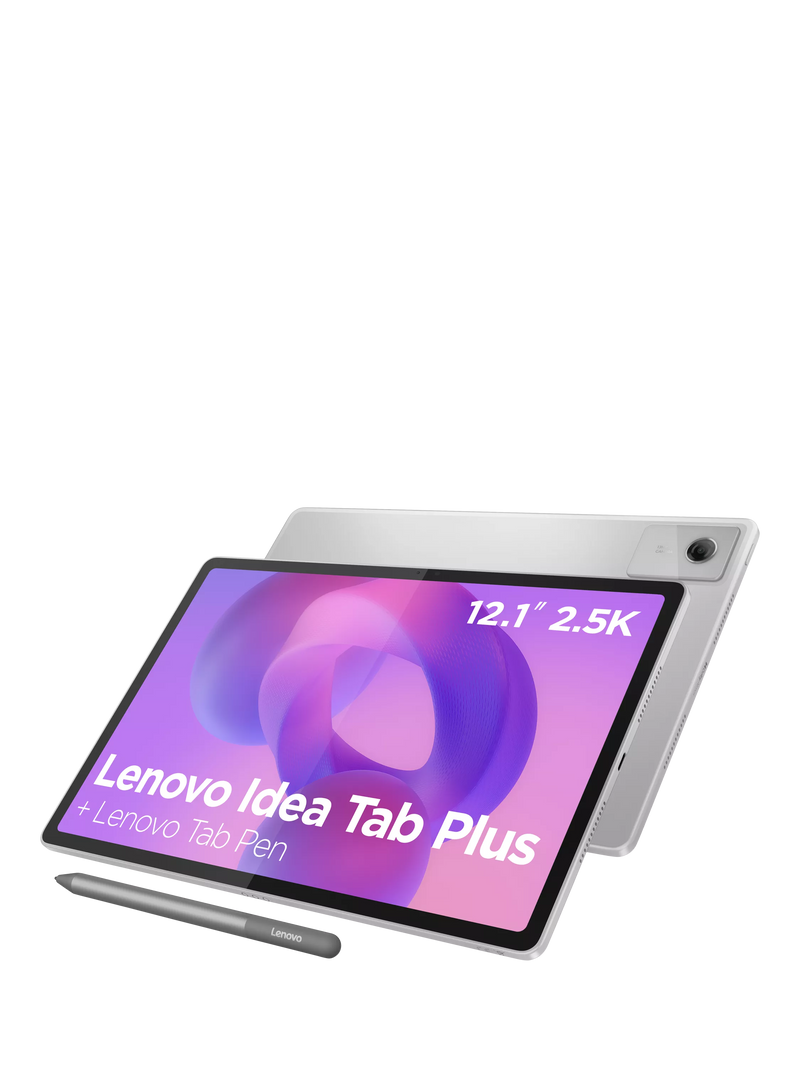 Lenovo IdeaTab Plus Tablet, Android, 12GB RAM, 256GB, 12.1” 2.5K, with Tab Pen, Grey