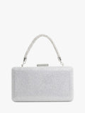 Dune London clutch bag silver floral brocade, UK version