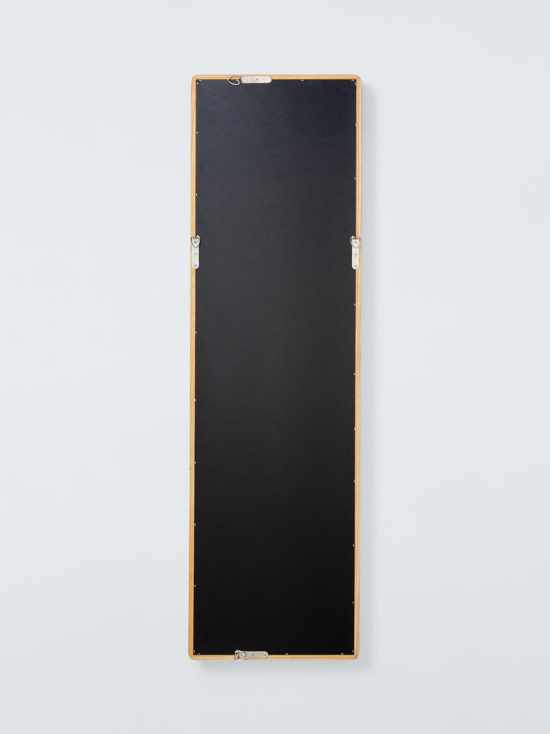 John Lewis full length wall mirror rounded corners oak wood frame 120x35cm, UK version