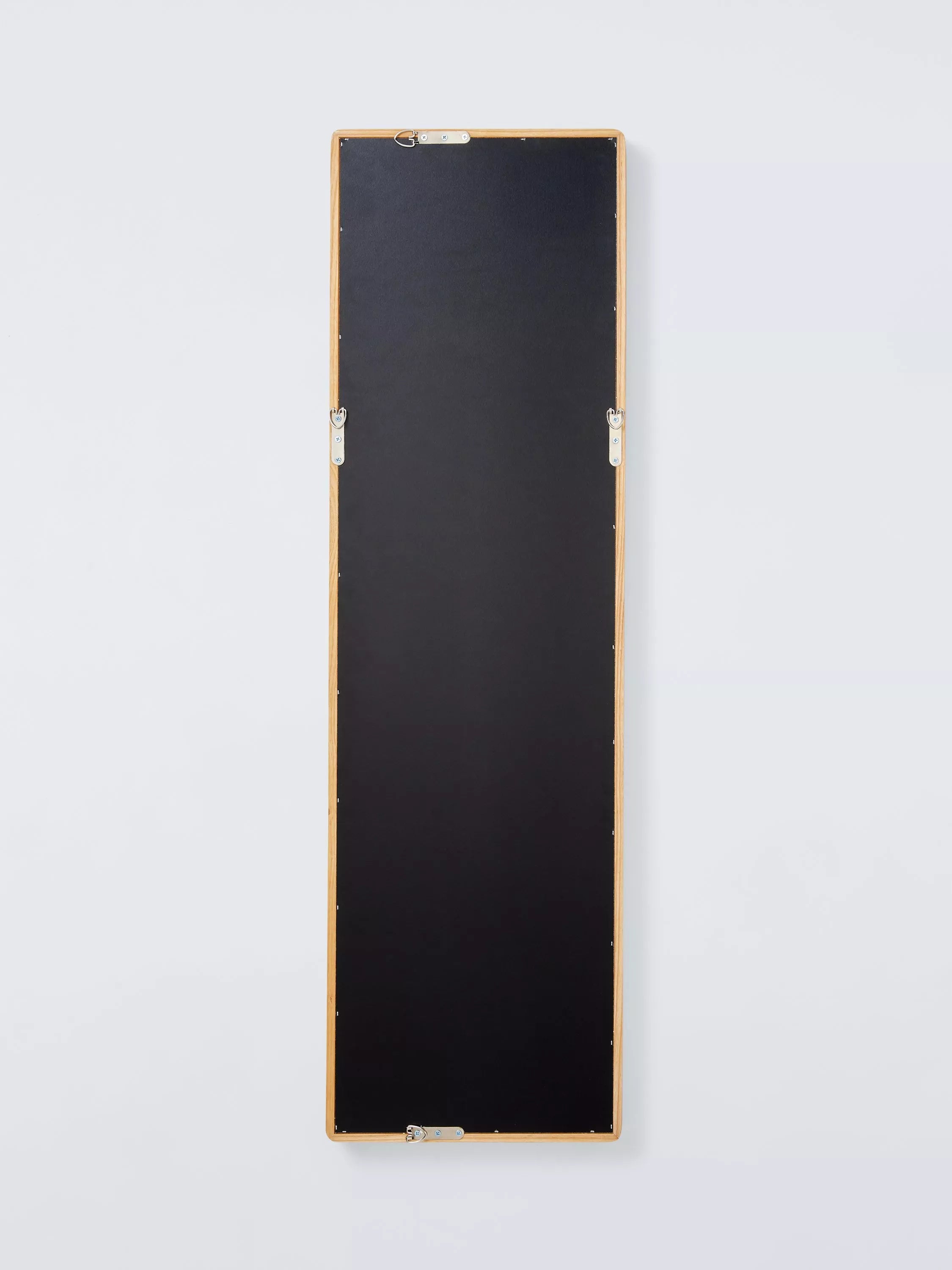 John Lewis full length wall mirror rounded corners oak wood frame 120x35cm, UK version