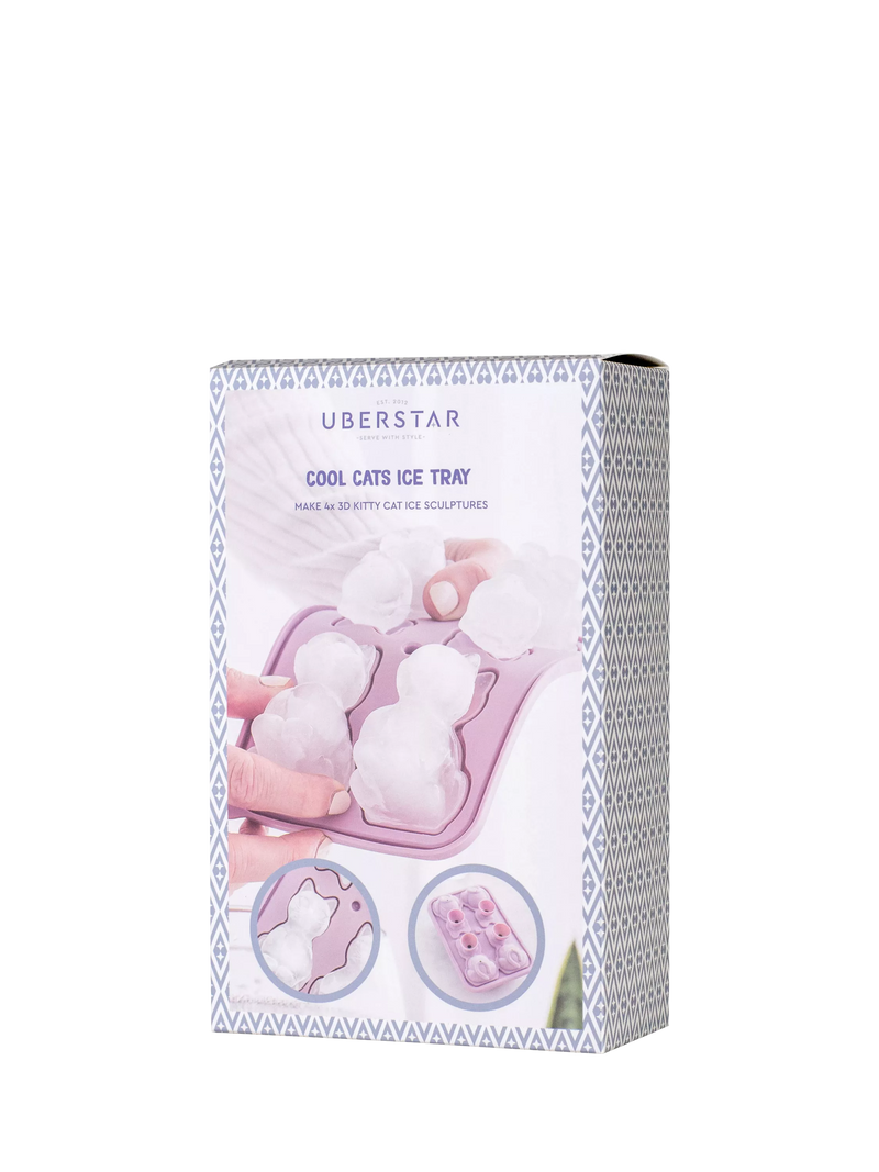 Uberstar Cool Cats silicone ice tray 4 cube, UK version
