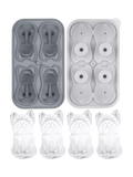 Uberstar silicone ice tray French Bulldog 4 cube, UK version