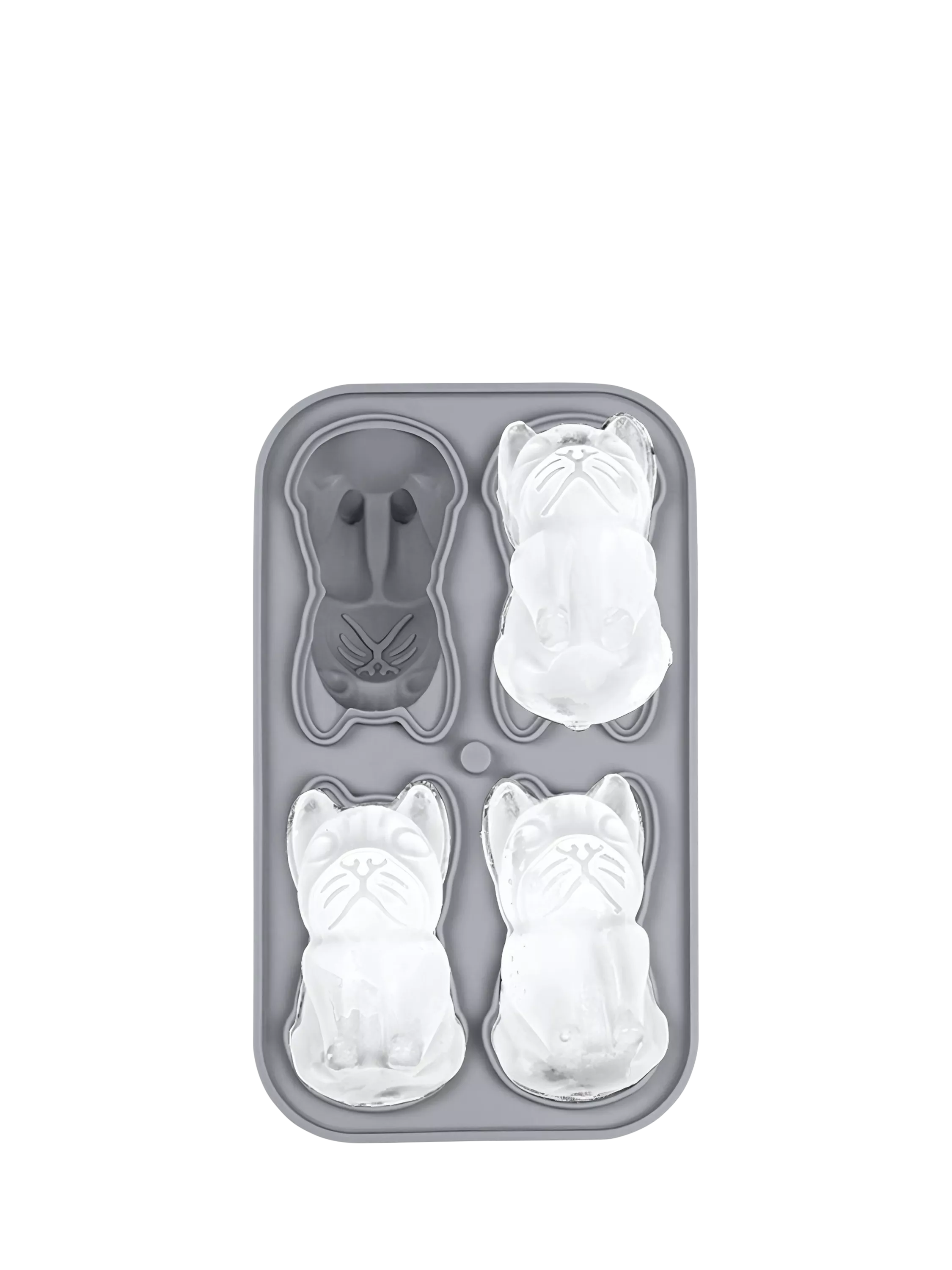 Uberstar silicone ice tray French Bulldog 4 cube, UK version