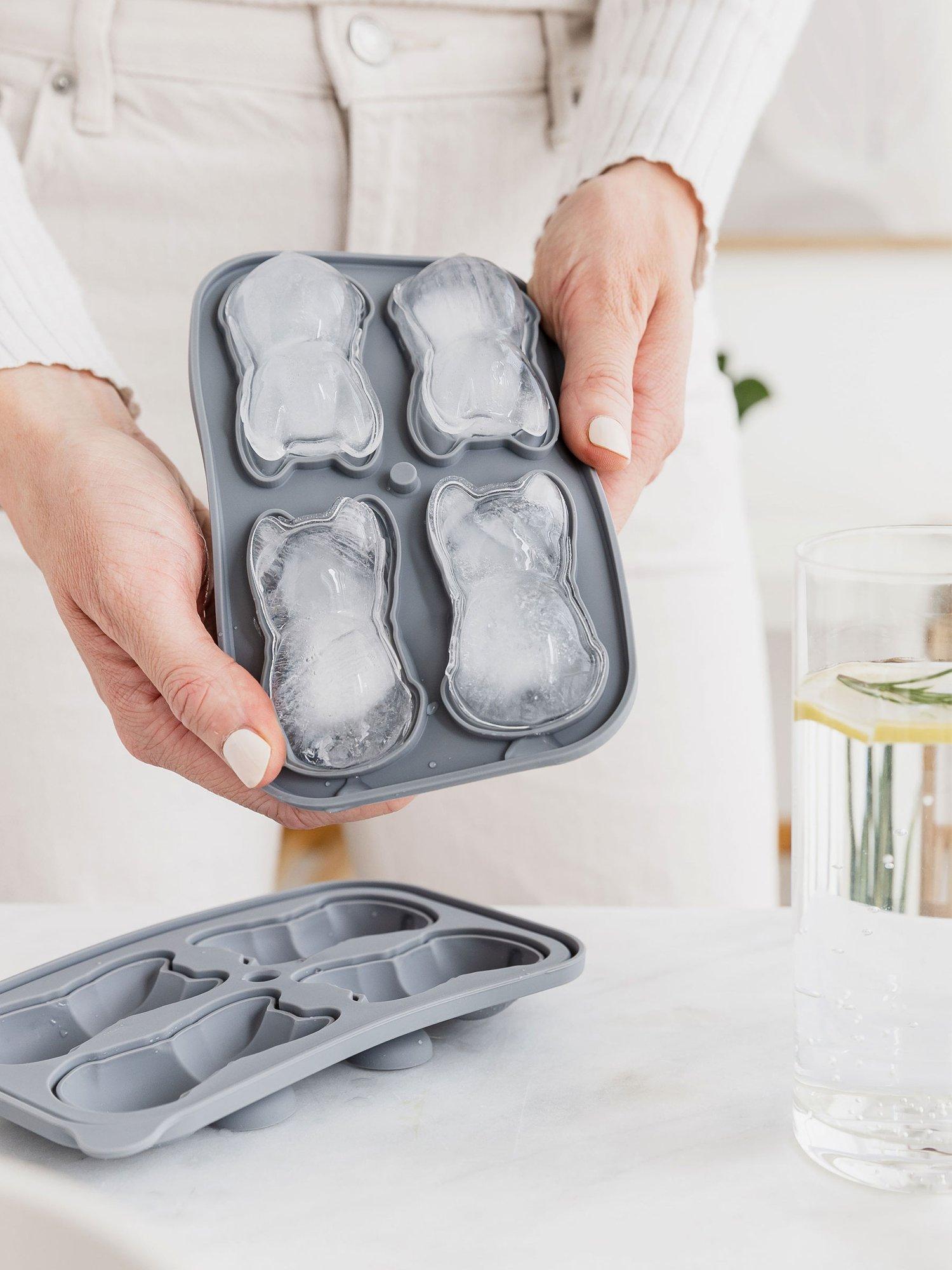 Uberstar silicone ice tray French Bulldog 4 cube, UK version